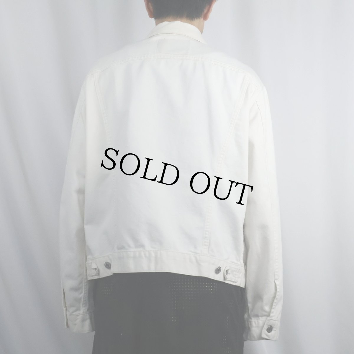 画像3: 2000's Levi's 70515-1105 USA製 ホワイトデニムジャケット L (3)