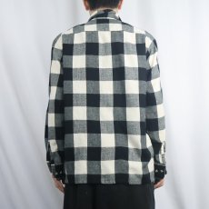 画像3: 70〜80's ブロックチェック柄 アクリルシャツ (3)