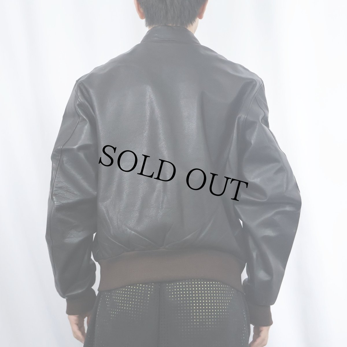 画像3: 70〜80's A-2 TYPE USA製 フライトレザージャケット BROWN (3)