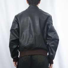 画像3: 70〜80's A-2 TYPE USA製 フライトレザージャケット BROWN (3)