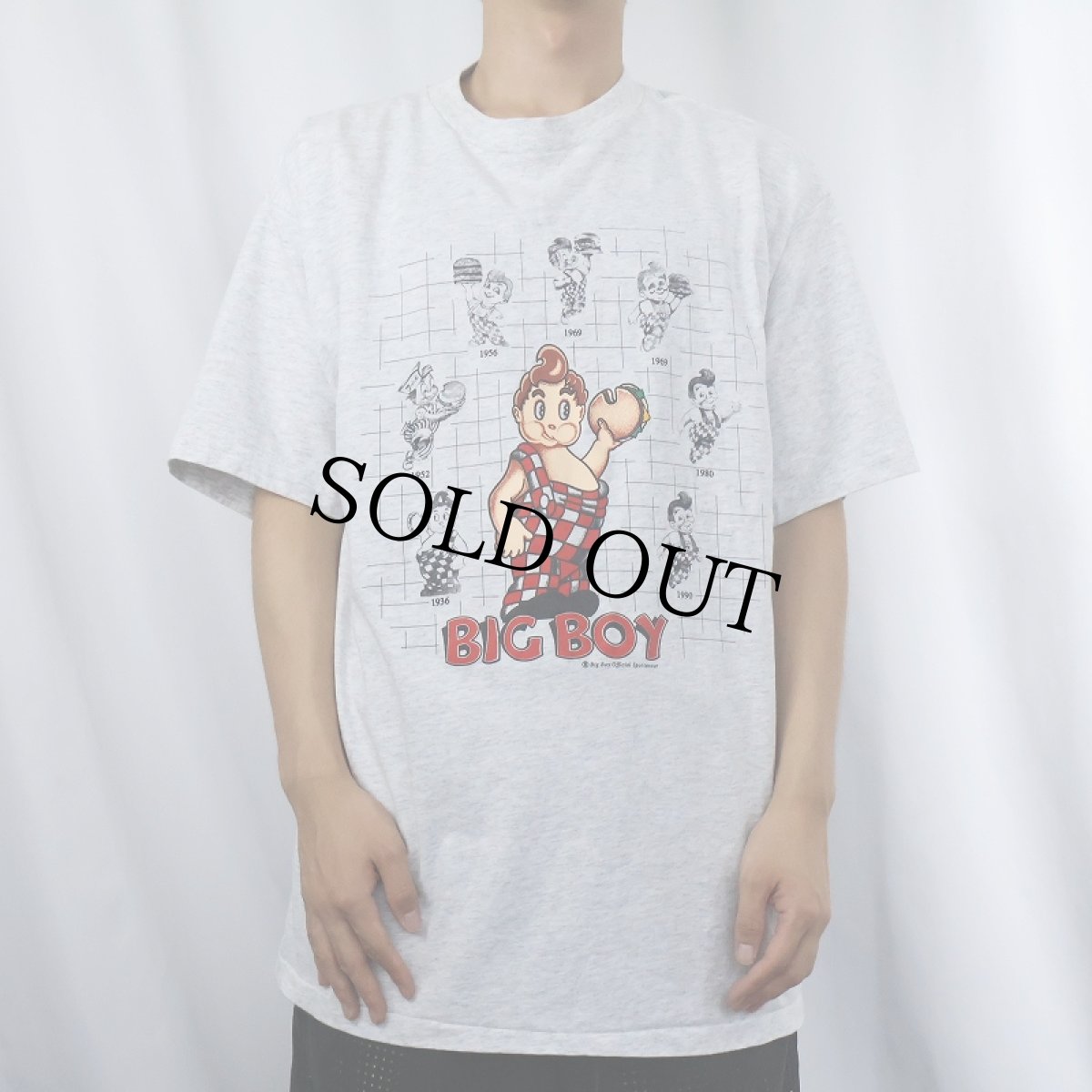 画像2: 90's BIG BOY USA製 ファミレス キャラクタープリントTシャツ XL (2)