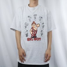 画像2: 90's BIG BOY USA製 ファミレス キャラクタープリントTシャツ XL (2)