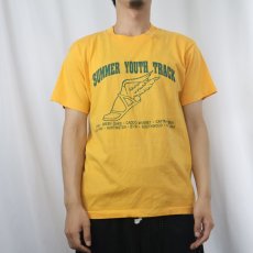 画像2: 80's USA製 "SUMMER YOUTH TRACK" ウイングフットプリントTシャツ L (2)