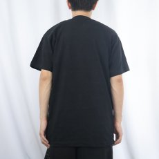 画像3: 90's USA製 "PEEP" 月イラストプリントTシャツ BLACK L (3)