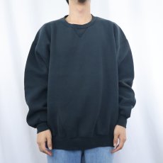 画像2: 90's RUSSELL ATHLETIC USA製 前V スウェット BLACK XXL (2)