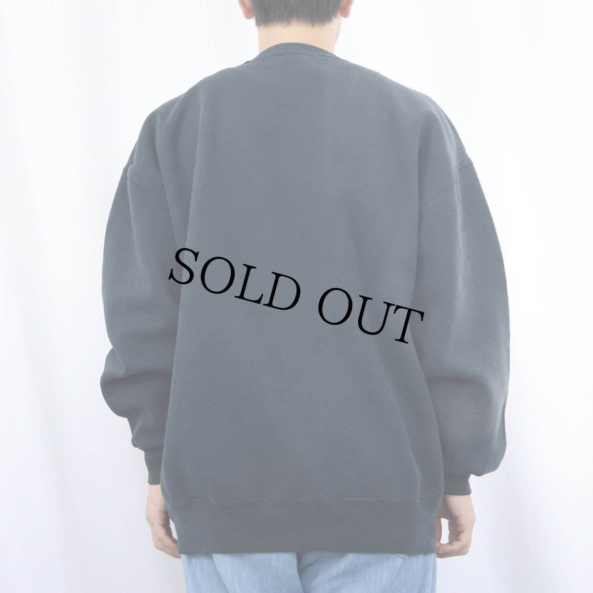 画像3: 90's RUSSELL ATHLETIC USA製 前V スウェット BLACK XXL (3)