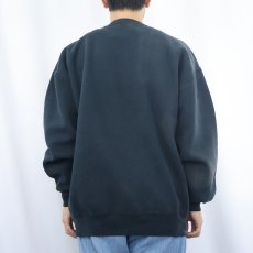 画像3: 90's RUSSELL ATHLETIC USA製 前V スウェット BLACK XXL (3)