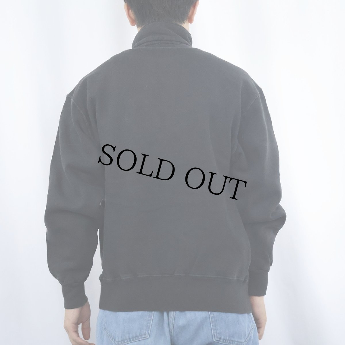 画像3: 90's RUSSELL ATHLETIC USA製 "HIGH COTTON" ハーフジップスウェット BLACK M (3)