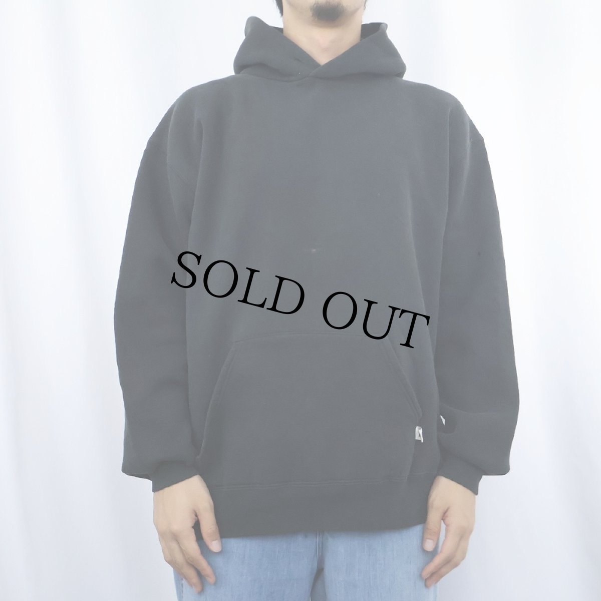 画像2: 90's〜 RUSSELL ATHLETIC スウェットフーディー BLACK L (2)