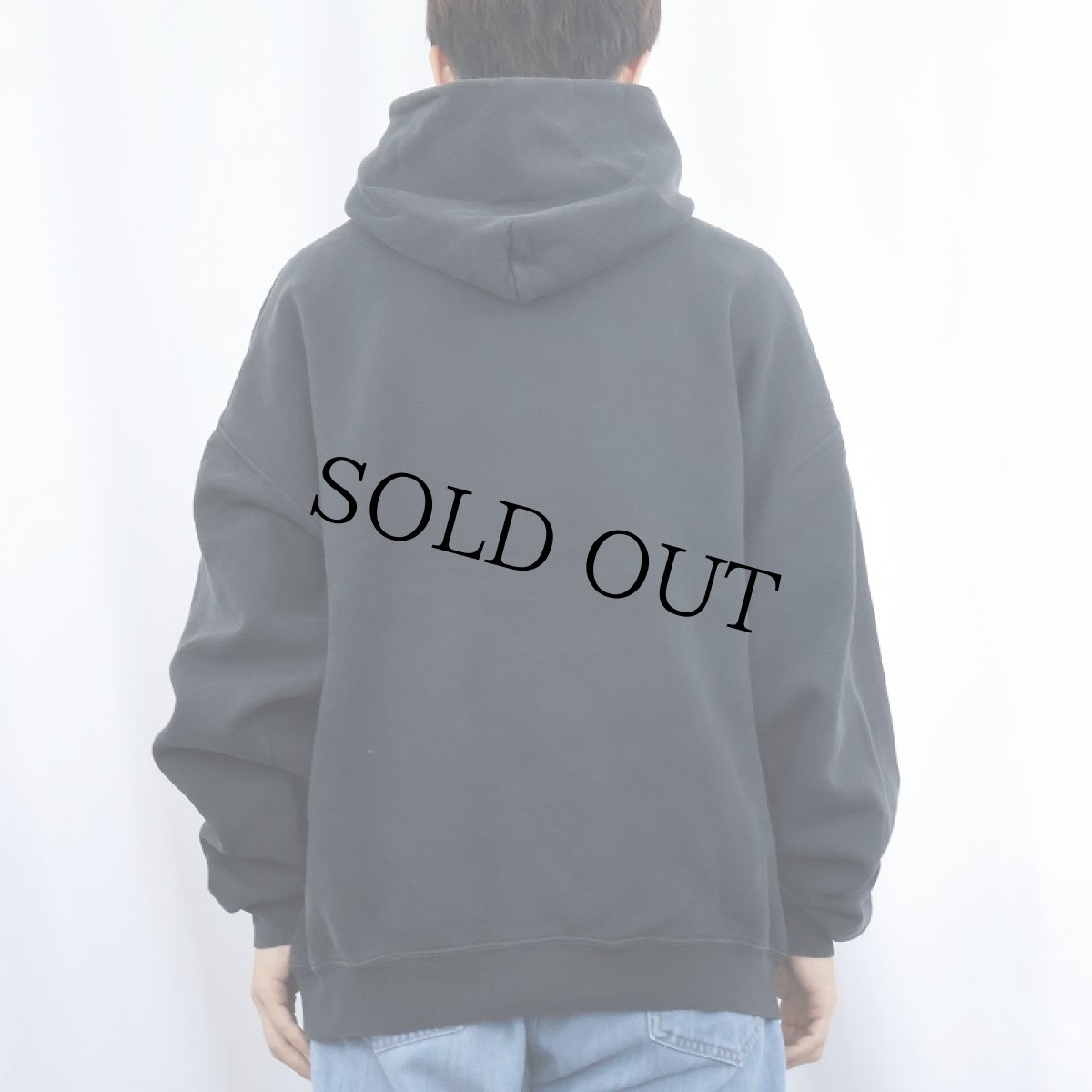 画像3: 90's RUSSELL ATHLETIC "BASIC Sweat" ロゴ刺繍 スウェットフーディー BLACK L (3)