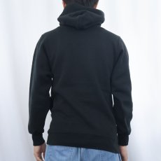 画像3: 90's RUSSELL ATHLETIC USA製 "ST. JOHN'S TRACK" ウイングフットプリントスウェットフーディー BLACK M (3)