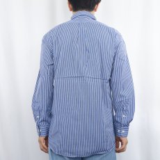 画像3: Ralph Lauren "CUSTOM FIT" ストライプ柄 コットンボタンダウンシャツ SIZE16 32/33 (3)