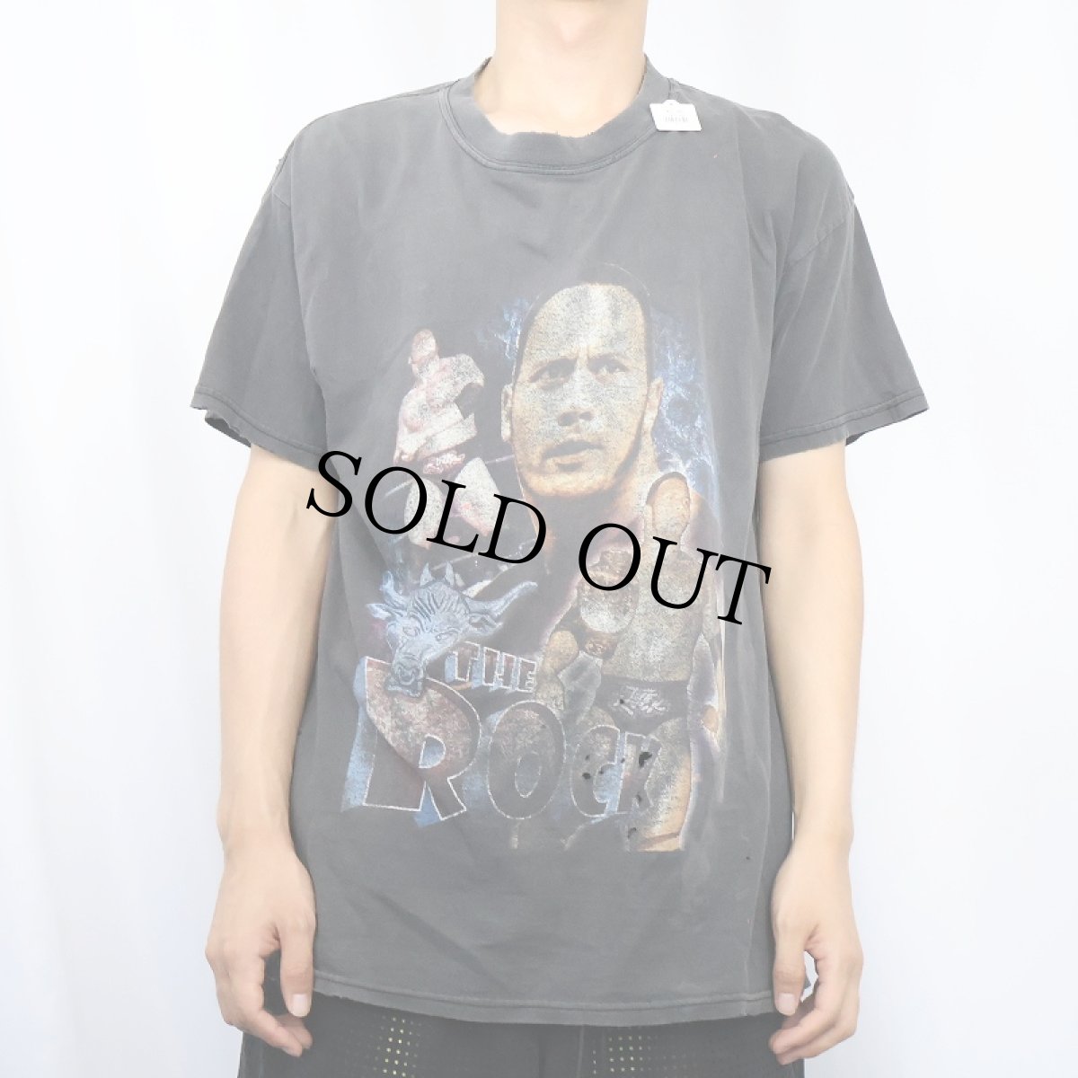 画像3: 2000's The Rock プロレスラープリントTシャツ L (3)