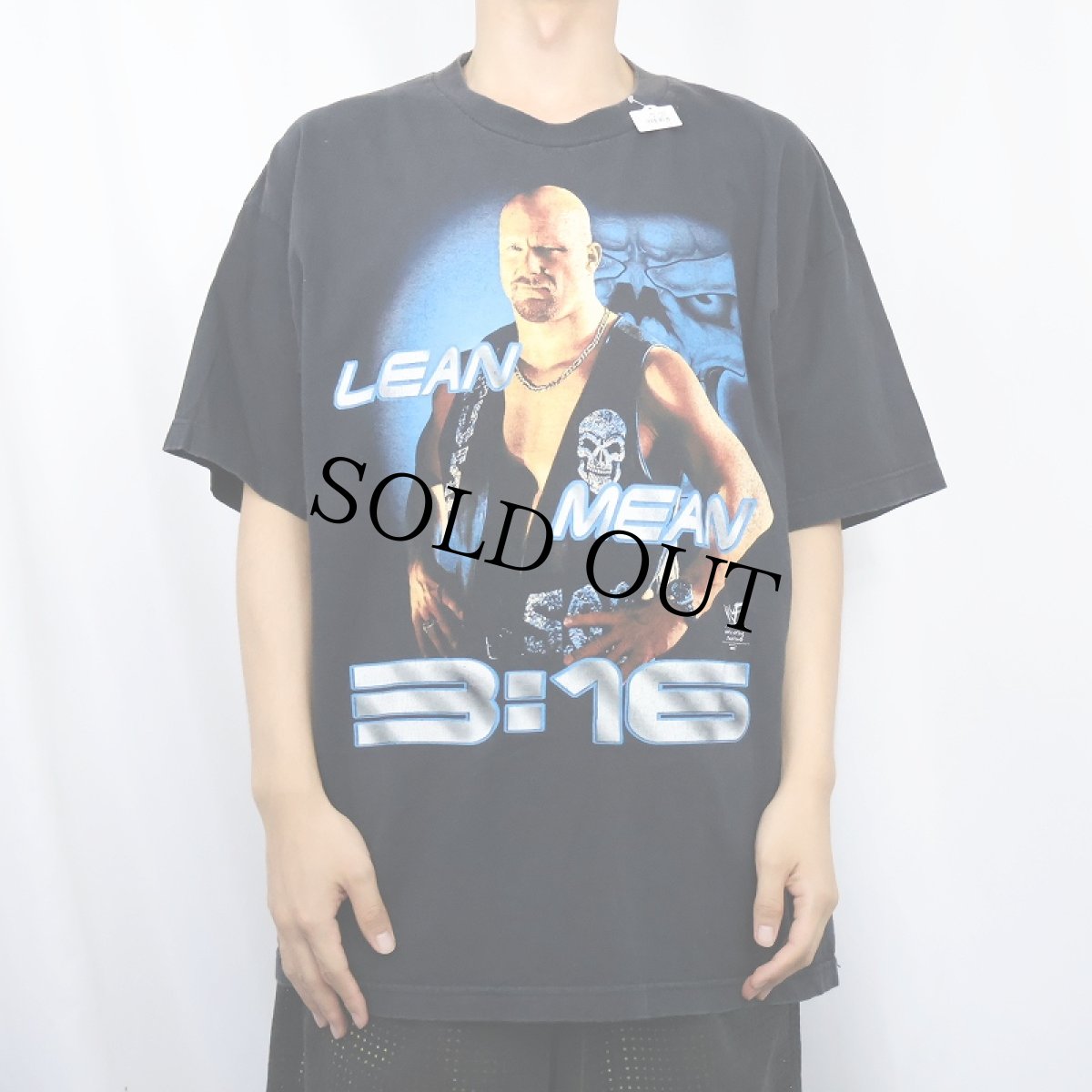 画像3: 90's Stone Cold Steve Austin "LEAN MEAN 3:16" プロレスラープリントTシャツ BLACK XL (3)