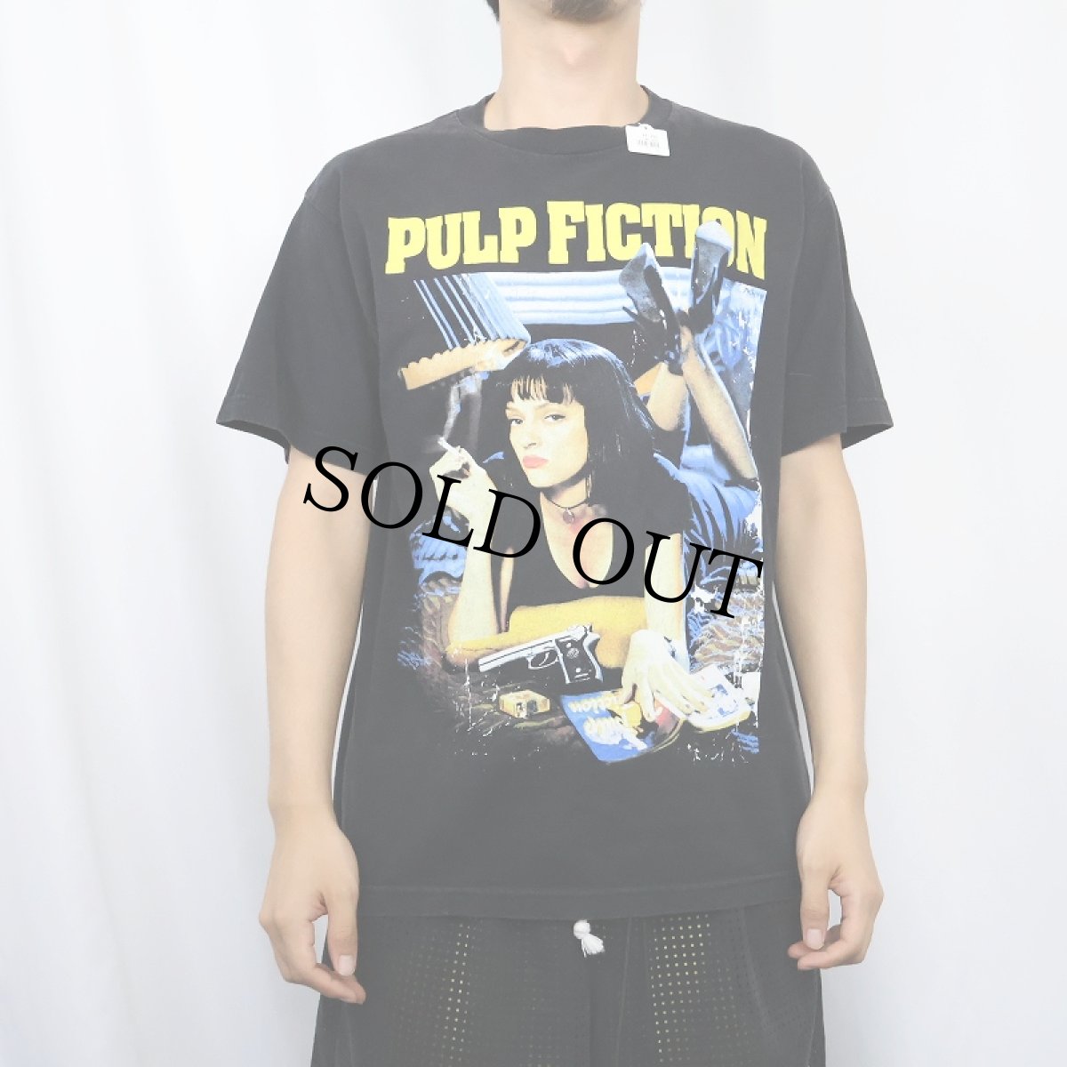 画像2: PULP FICTION クライム映画プリントTシャツ BLACK M (2)