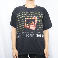 画像2: 90's Elton John "AN EVENING WITH elton john solo" ミュージシャンツアーTシャツ BLACK L (2)