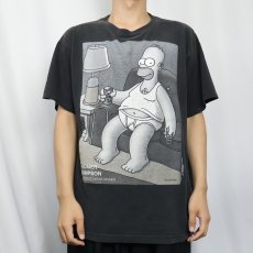 画像2: 90's The Simpsons "HOMER SIMPSONS" キャラクタープリントTシャツ BLACK L (2)