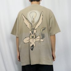 画像4: 90's WILE E. COYOTE USA製 "Calvin Klein" パロディプリントＴシャツ XL (4)