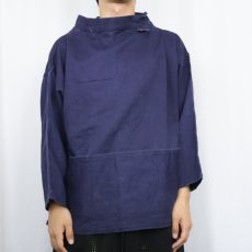 画像2: JOHNSONS ENGLAND製 フィッシャーマンスモック NAVY S (2)