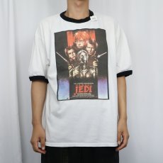 画像2: 90's STAR WARS "POWROT JEDI" 映画プリントリンガーTシャツ (2)