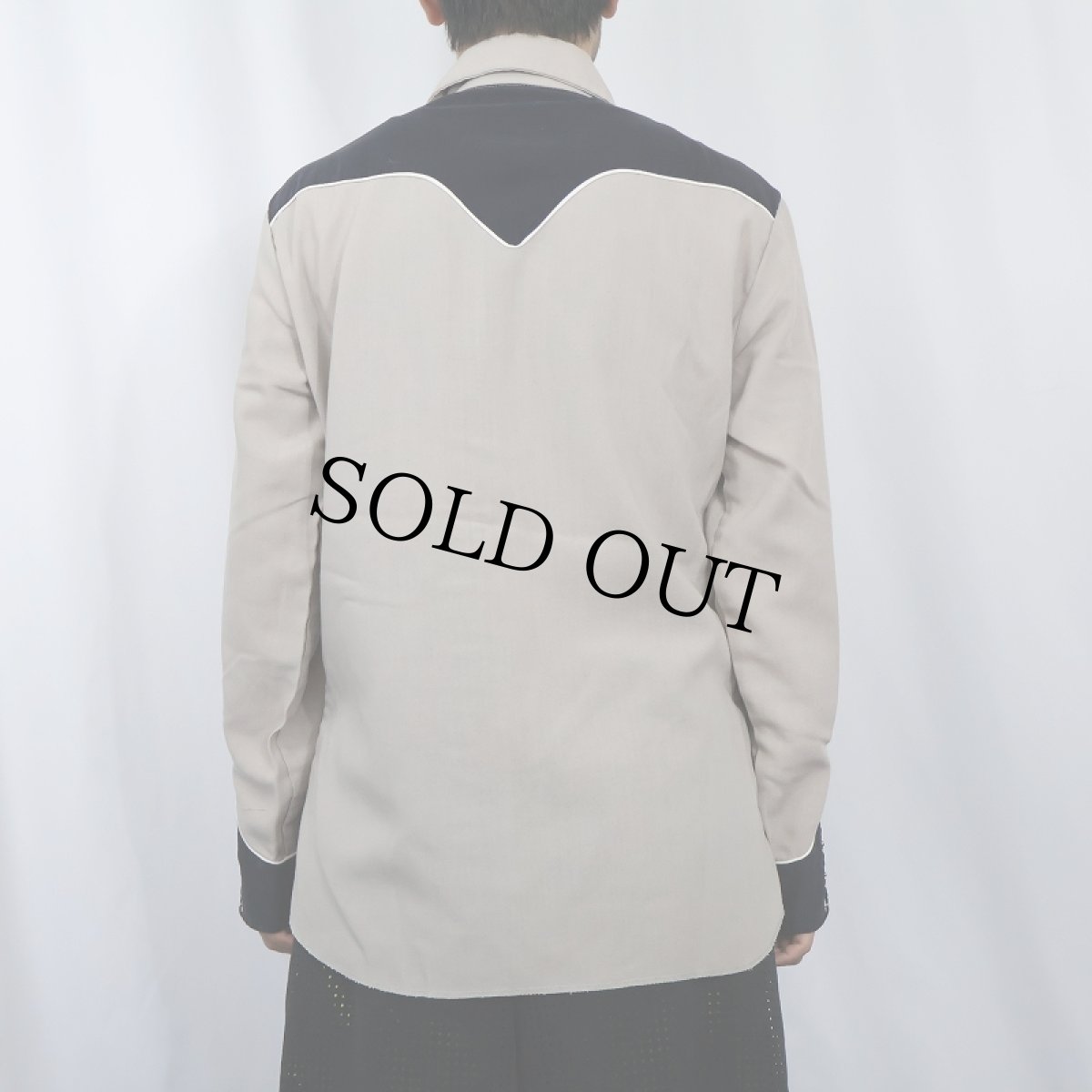 画像5: 70's H BAR C 刺繍入り レーヨンウエスタンシャツ (5)