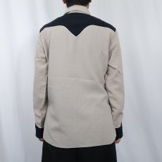 画像5: 70's H BAR C 刺繍入り レーヨンウエスタンシャツ (5)