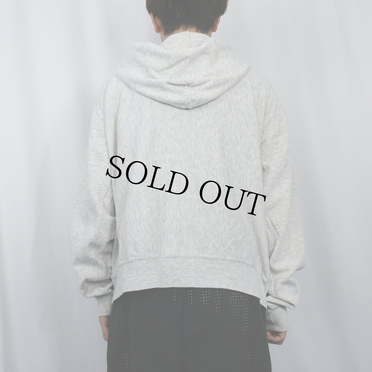 画像5: 90's Champion 青刺繍タグ 後期 USA製 "ARMY" プリントスウェットジップパーカー L (5)