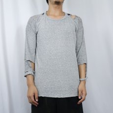 画像2: 90〜2000's Champion T1011 USA製 無地ロンT L (2)