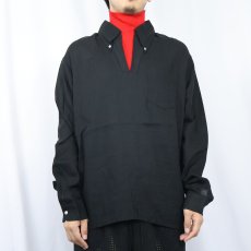 画像2: 60's Premium COLLECTION レイヤードデザイン ハイネック プルオーバーシャツ BLACK L (2)