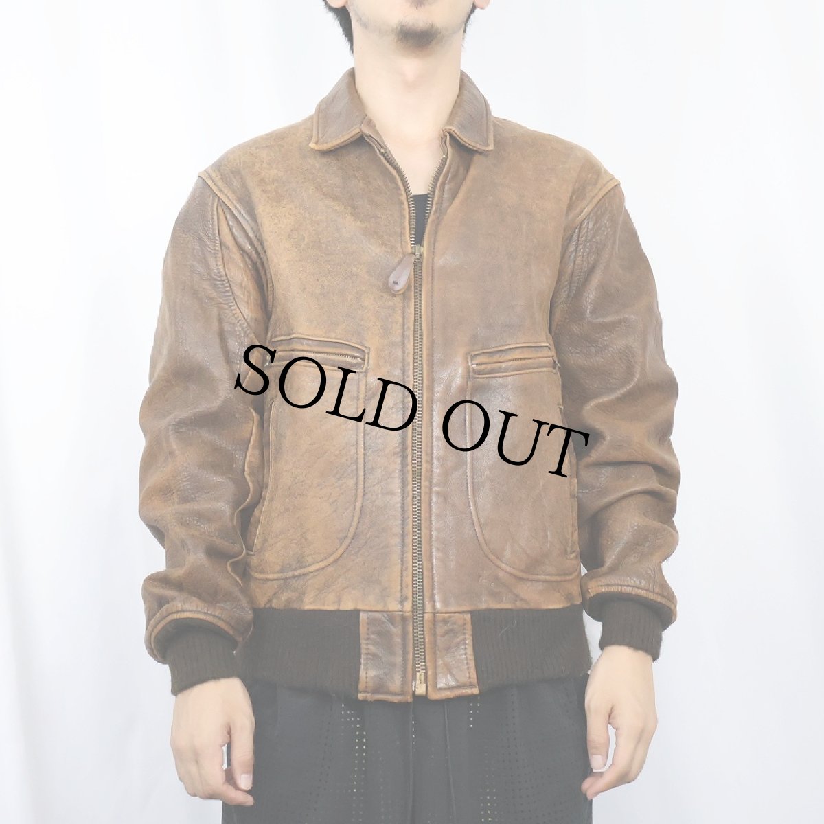 画像2: AVIREX USA製 "G-2 TYPE" レザーフライトジャケット size40 (2)