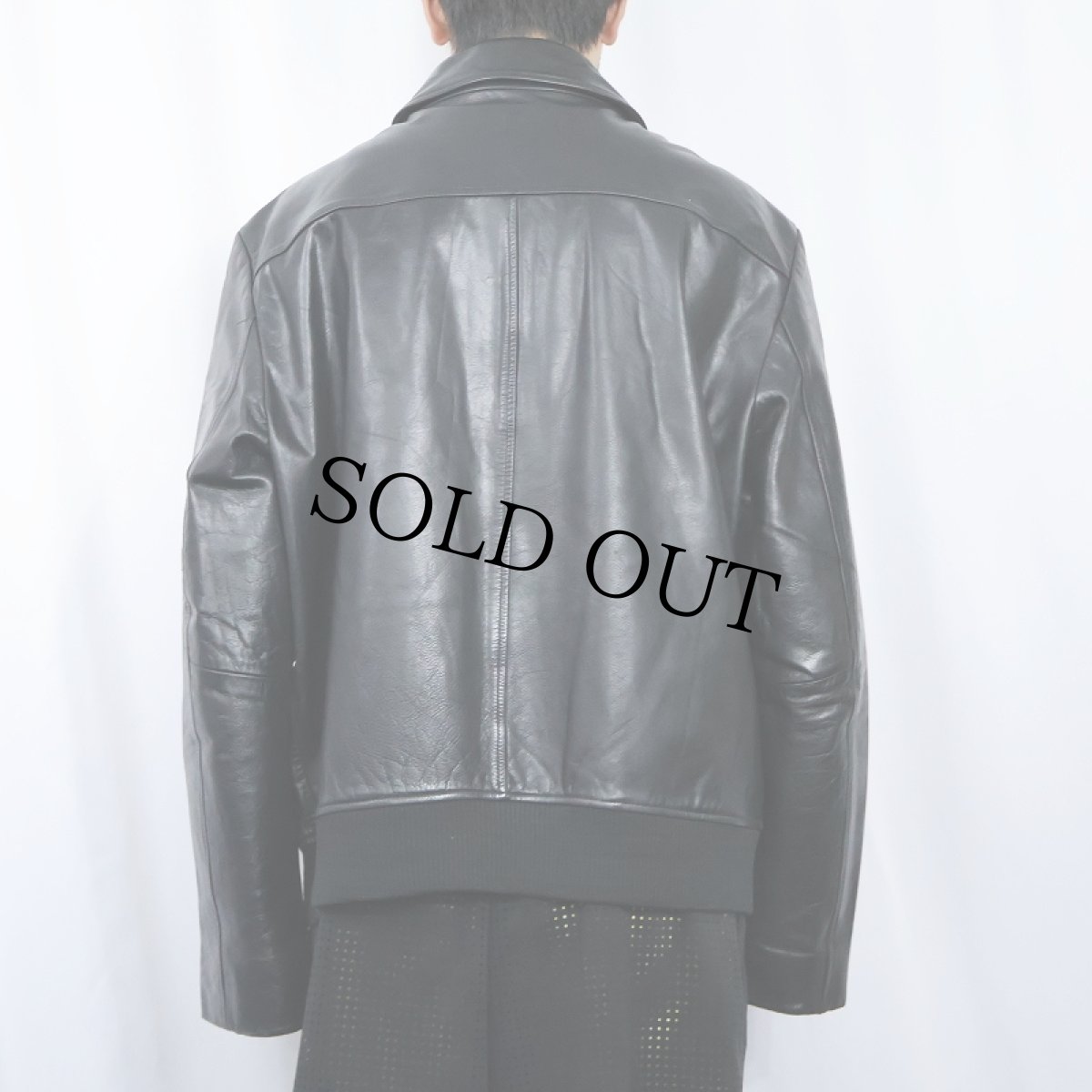 画像3: BANANA REPUBLIC レザージャケット BLACK XL (3)