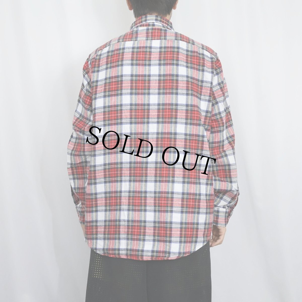 画像3: 80's L.L.Bean USA製 チェック柄 ライトネル ボタンダウンシャツ L (3)