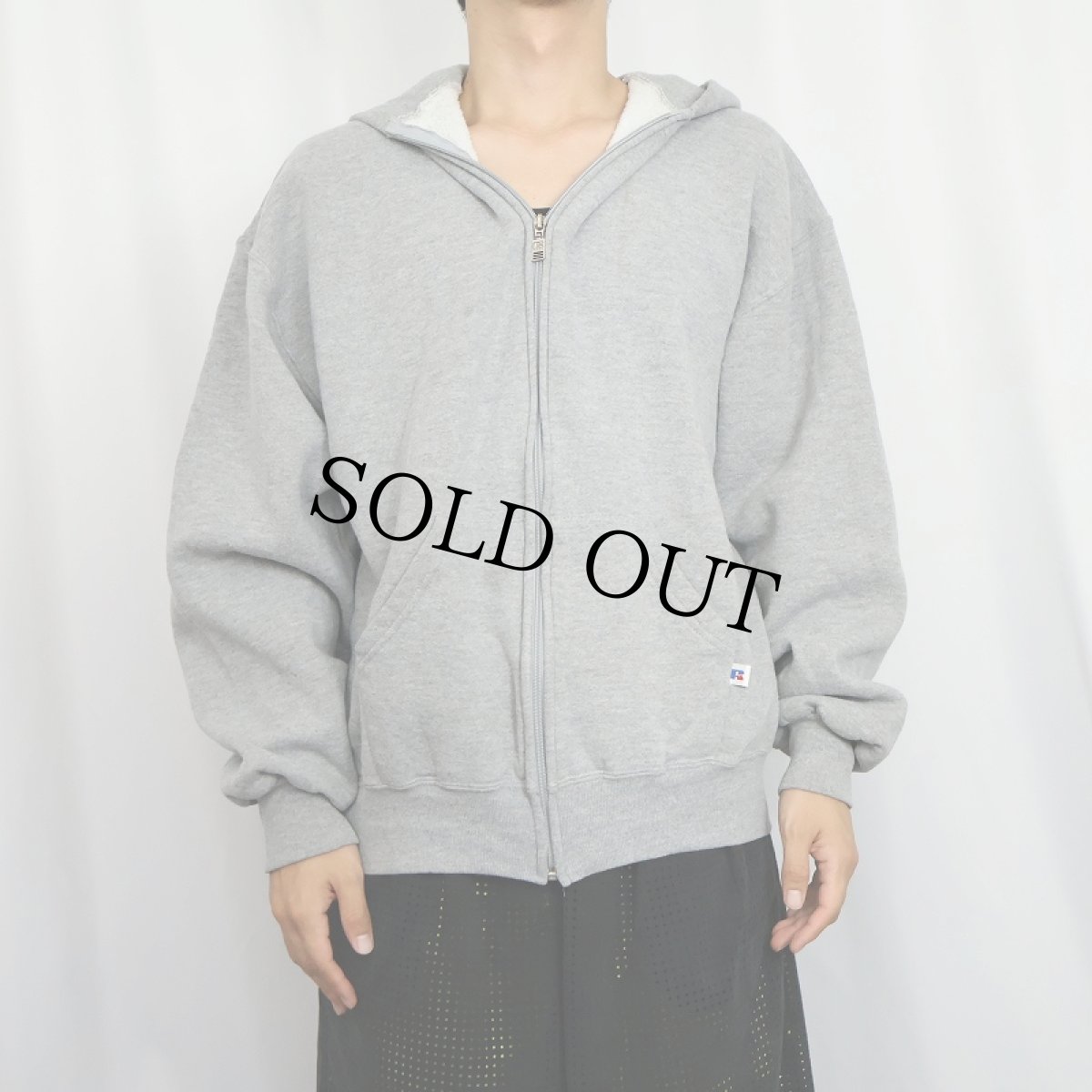 画像2: 90's〜 RUSSELL ATHLETIC スウェットジップパーカー L (2)