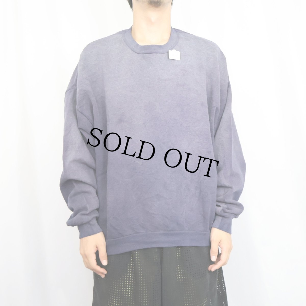 画像2: 2000's JERZEES フェードスウェット NAVY XL (2)