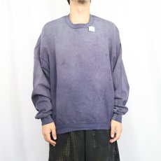 画像2: 2000's JERZEES フェードスウェット NAVY XL (2)