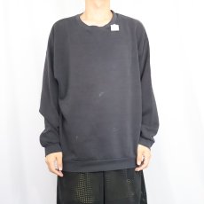 画像2: 無地スウェット BLACK (2)
