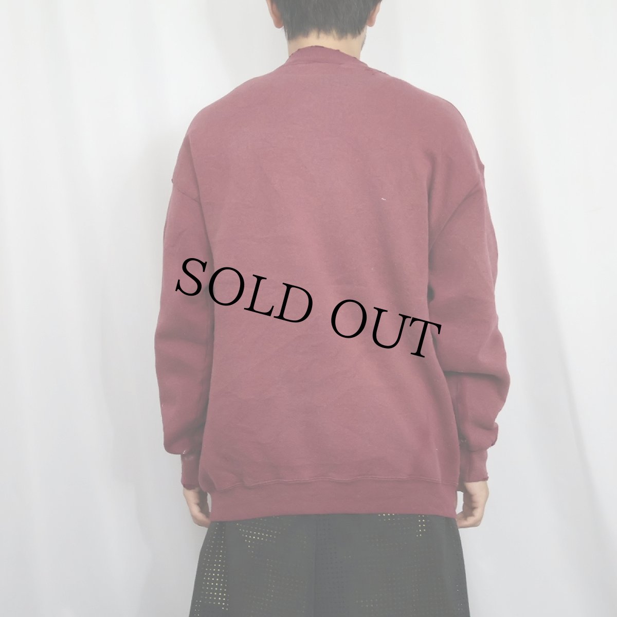 画像3: 2000's TULTEX ペンキペイント フェードスウェット L (3)