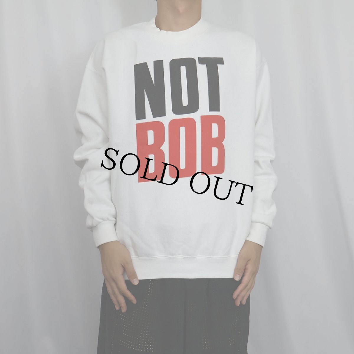 画像2: 90's Lee USA製 "NOT BOB" プリントスウェット L (2)