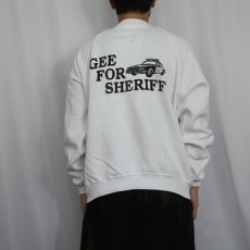 画像4: 80〜90's JERZEES USA製 "GEE FOR SHERIFF" プリントラグランスウェット XL (4)