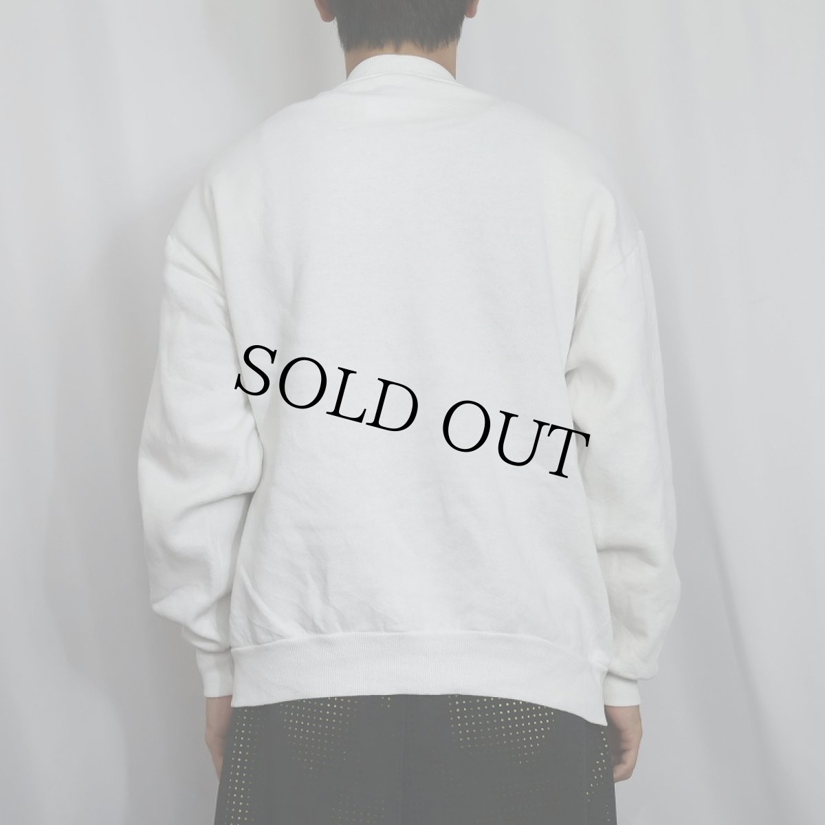 画像3: 80〜90's JERZEES USA製 "Shadow of a Trout" 魚影イラストプリントスウェット L (3)