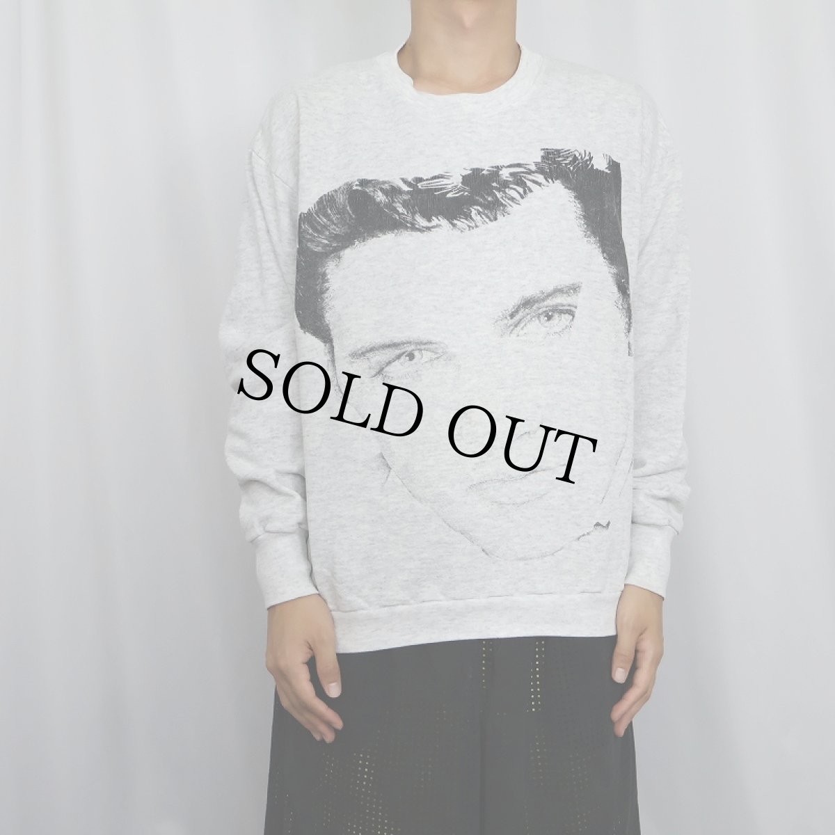 画像2: 90's Elvis Presley USA製 ミュージシャンプリントスウェット XL (2)