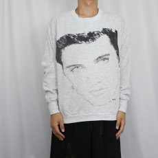 画像2: 90's Elvis Presley USA製 ミュージシャンプリントスウェット XL (2)