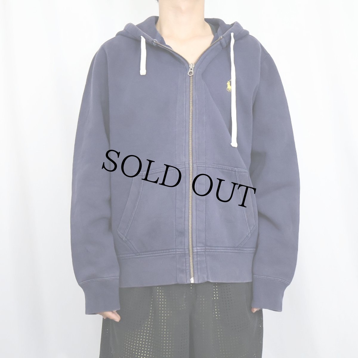 画像2: POLO Ralph Lauren REVERSE WEAVE TYPE スウェットジップパーカー NAVY L (2)