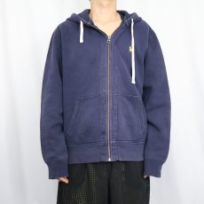 画像2: POLO Ralph Lauren REVERSE WEAVE TYPE スウェットジップパーカー NAVY L (2)