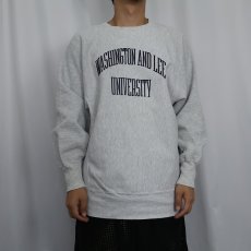 画像2: 90's Champion REVERSE WEAVE USA製 "WASHINGTON AND LEE UNIVERSITY" プリントスウェット XL (2)