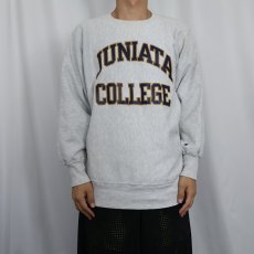 画像2: 90's Champion REVERSE WEAVE USA製 "JUNIATA COLLEGE" プリントスウェット XL (2)