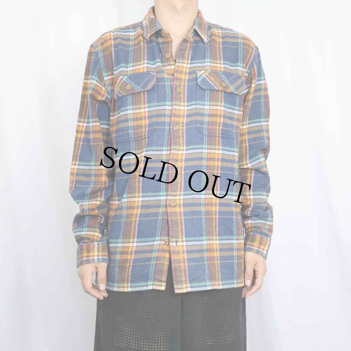画像2: 2016AW Patagonia "ORGANIC COTTON" チェック柄 ヘビーネルシャツ M (2)