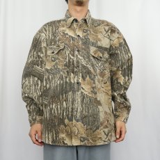 画像2: 80's DEERSKIN USA製 リアルツリーカモ柄 ヘビーネルシャツ (2)