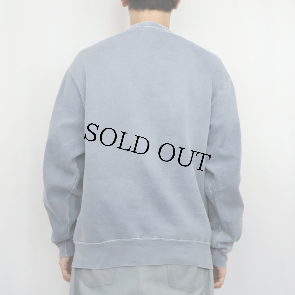 画像3: 90's Eddie Bauer USA製 "Over Dyed" ロゴプリント フェードスウェット S (3)