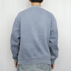 画像3: 90's Eddie Bauer USA製 "Over Dyed" ロゴプリント フェードスウェット S (3)
